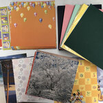 Ca. 363x Scrapbook karton vellen, feest – scrapbook papier etc.